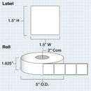 Primera 1.5 x 1.5" Premium Gloss Paper Labels (900 per Roll, 2" Core)