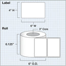 Primera 6 x 4" Premium Gloss Paper Labels (675 per Roll, 3" Core)