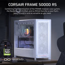 CORSAIR FRAME 5000D RS Mid-Tower ATX Desktop Case (White)