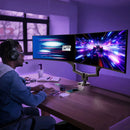 Mount-It! MI-12003 Heavy-Duty Dual Monitor Desk Mount with Gas Spring Arms for 17 to 35" Displays (Matte Black)