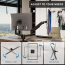 Mount-It! MI-12003 Heavy-Duty Dual Monitor Desk Mount with Gas Spring Arms for 17 to 35" Displays (Matte Black)