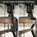 Mount-It! MI-12003 Heavy-Duty Dual Monitor Desk Mount with Gas Spring Arms for 17 to 35" Displays (Matte Black)