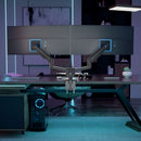 Mount-It! MI-12003 Heavy-Duty Dual Monitor Desk Mount with Gas Spring Arms for 17 to 35" Displays (Matte Black)