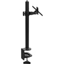 CTA Digital Pole Clamp with Adjusting & Articulating VESA Mounts (Black)