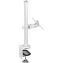 CTA Digital Pole Clamp with Adjusting & Articulating VESA Mounts (White)
