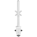 CTA Digital Pole Clamp with Adjusting & Articulating VESA Mounts (White)