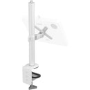 CTA Digital Pole Clamp with Adjusting & Articulating VESA Mounts (White)