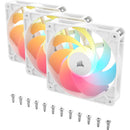 CORSAIR RS120-R ARGB 120mm PWM Reverse Fan (White, 3-Pack)