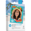 HP Sprocket 3 x 4" Zink Sticky Back Photo Paper (20 Sheets)