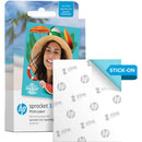 HP Sprocket 3 x 4" Zink Sticky Back Photo Paper (20 Sheets)