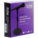 On-Stage DS7200B Adjustable Height Desktop Mic Stand (Black, 3-Pack)
