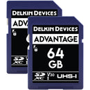 Delkin Devices 64GB Advantage UHS-I SDXC Memory Card (2-Pack)