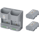 ZGCINE Travel Charging Case Kit with 2 LP-E6P Batteries (2600mAh, Gray)