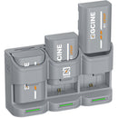 ZGCINE Travel Charging Case Kit with 3 LP-E6P Batteries (2600mAh, Gray)
