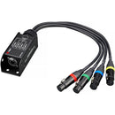 Kopul Four-Channel XLR Female Fanout to RJ45 Network Extender