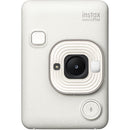 FUJIFILM instax mini LiPlay Hybrid Instant Camera with Complete Starter Bundle (Misty White, 10 Exposures)