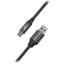 Tera Grand Braided USB-C to USB-A Cable (6', Black)