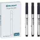 Olight O-Gel Ink Refill for O'Pen 3 Penlight (Black, 3 Cartridges)