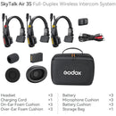 Godox SkyTalk Air 3S 3-Person Full-Duplex Wireless Intercom Headset System (2.4 GHz)