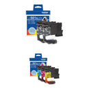 Brother LC501XL High Yield Ink Cartridge Kit (CMY and 2 Black)