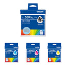 Brother LC504XL High Yield Ink Cartridge Kit (CMY and 2 Black)