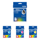 Brother LC504XL High Yield Ink Cartridge Kit (CMY and 1 Black)