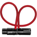 Kondor Blue Straight Low-Profile Right-Angle XLR Cable (16", Red)