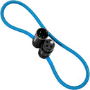 Kondor Blue Straight Low-Profile Right-Angle XLR Cable (8", Blue)