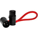 Kondor Blue Straight Low-Profile Right-Angle XLR Cable (8", Red)