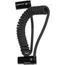Kondor Blue Coiled Low-Profile Right-Angle XLR Cable (12-24", Black)