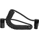 Kondor Blue Coiled Low-Profile Right-Angle XLR Cable (12-24", Black)