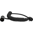 Kondor Blue Coiled Low-Profile Right-Angle XLR Cable (12-24", Black)