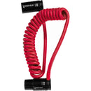 Kondor Blue Coiled Low-Profile Right-Angle XLR Cable (12-24", Red)