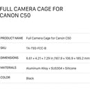 Tilta Full Camera Cage for Canon C50 (Black)