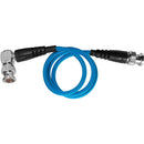 Kondor Blue 12G-SDI Cable Right-Angle to Straight for 4K60p Camera Monitors and Transmitters (20", Kondor Blue)