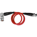 Kondor Blue 12G-SDI Cable Right-Angle to Straight for 4K60p Camera Monitors and Transmitters (20", Cardinal Red)