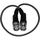 Kondor Blue Ultrathin 3G-SDI Right-Angle BNC Cable (12", Raven Black)