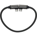 Kondor Blue USB-C 3.1 Gen 2 Dual Right-Angle Cable (Raven Black, 12")