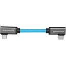 Kondor Blue USB-C 3.2 Dual Right-Angle Cable (Kondor Blue, 4")