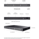 TP-Link Omada SG2452LP 48-Port Gigabit PoE+ Compliant Managed Network Switch