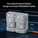 ZGCINE PC2-LPE6 Travel Charging Case for Canon LP-E6/N/NH/E6P Batteries (Gray)