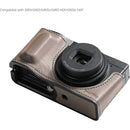 SmallRig Leather Half-Case with Wrist Strap for Ricoh GR IV (Gray)