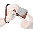 SmallRig Leather Half-Case with Wrist Strap for Ricoh GR IV (Red)