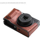 SmallRig Leather Half-Case with Wrist Strap for Ricoh GR IV (Red)