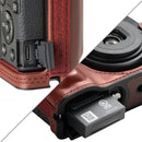 SmallRig Leather Half-Case with Wrist Strap for Ricoh GR IV (Red)