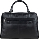 Dorr MANTA Genuine Leather Business Bag with Front Pocket (Black)