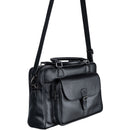 Dorr MANTA Genuine Leather Business Bag with Front Pocket (Black)