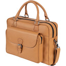 Dorr MANTA Genuine Leather Business Bag with Front Pocket (Camel)