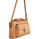 Dorr MANTA Genuine Leather Business Bag with Front Pocket (Camel)