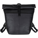 Dorr Rolltop Leather Backpack (Medium, Black)